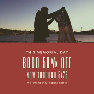 BOGO 50% off sale!